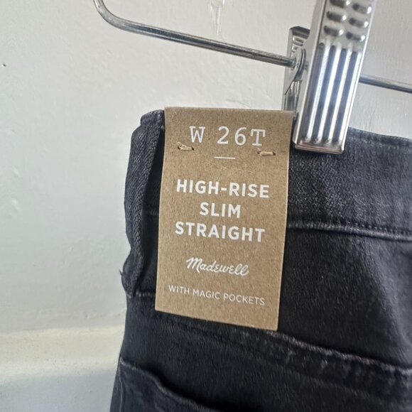 Madewell High-Rise Slim Straight Jeans - Richgrove Wash | BRAND NEW - Picture 7 of 9
